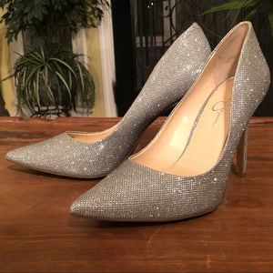 ✨SALE!✨ Jessica Simpson Sparkle Silver High Heel